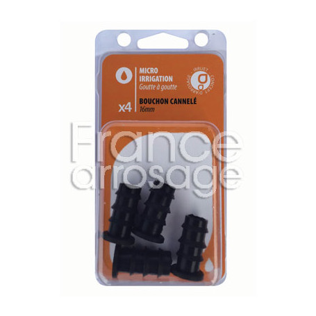 Lot de 4 bouchons cannelés Ø16mm