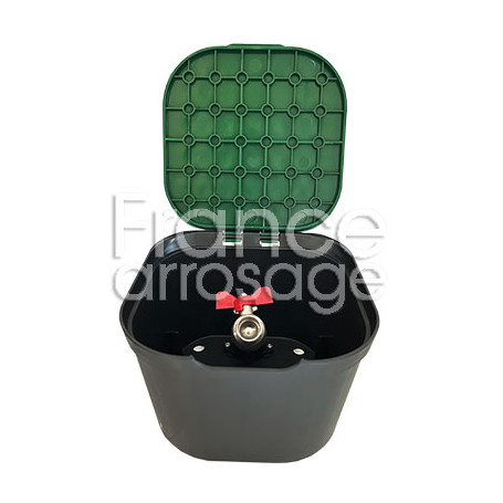 Bouche d'arrosage plastique couvercle vert - 3/4" FM