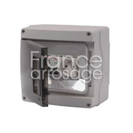 Coffret électrique de jardin + 2 disjoncteurs + 1 prise