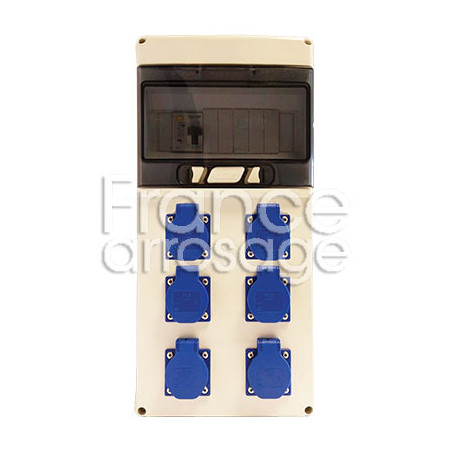 Coffret électrique 6 prises - IP65