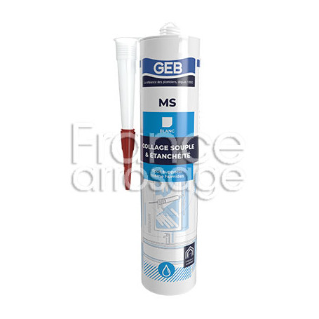 Colle Mastic neutre à prise rapide 280 ml Blanc GEBSOPLAST