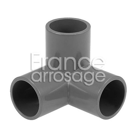 Coude PVC 3 voies Ø63 FF