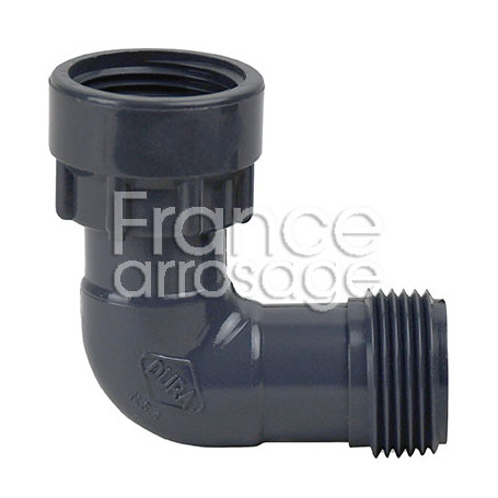 Coude DURA en PVC 1" MF