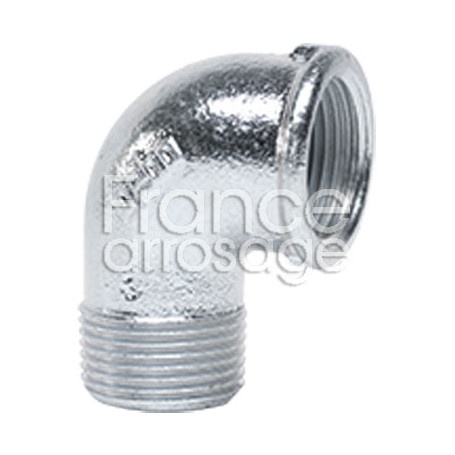 Coude 90° fonte galva réf. 92 - 2"1/2 MF
