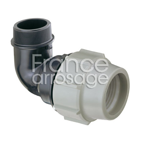 Coude compression fileté 90° PLASSON Ø75 x 2"1/2 FM