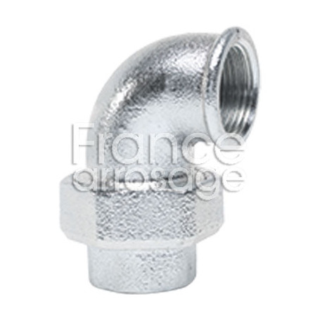 Coude union fonte galva réf. 96 - 1&quot;1/2 FF