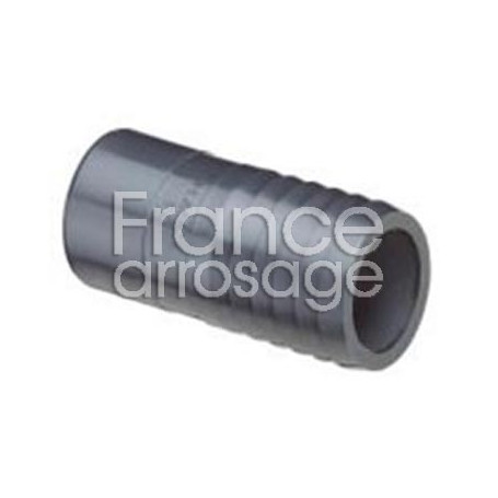 Douille cannelée PVC M x collée M - Ø40mm