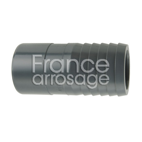 Douille cannelée PVC M x collée M - Ø50mm