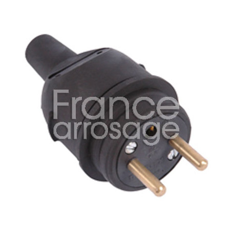 Prise caoutchouc mâle 2P + T 16A