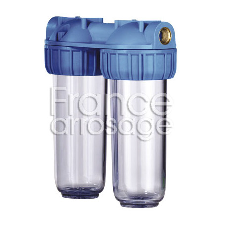 Filtre duplex transparent 9" 3/4 FF