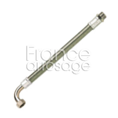 Flexible eau froide tressé inox coudé 700mm x 1" MF