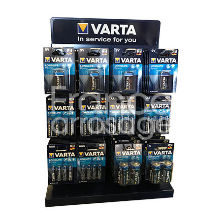 Présentoir de comptoir Varta + 280 piles