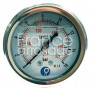 Manomètre axial inox à glycérine Ø63 mm - 0 à 16 bars