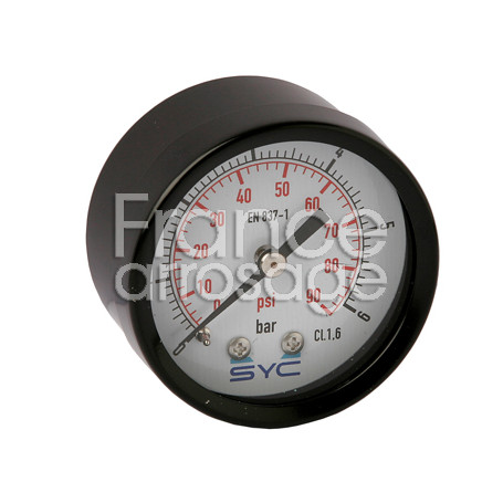 Manomètre axial SEC Ø50 mm - 0 à 6 bars