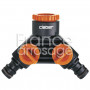 Nez de robinet Y 2 sorties CLABER 1/2" x 3/4" F