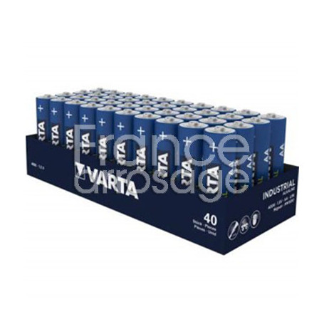 Lot de 40 piles LR6 AA INDUSTRIAL VARTA