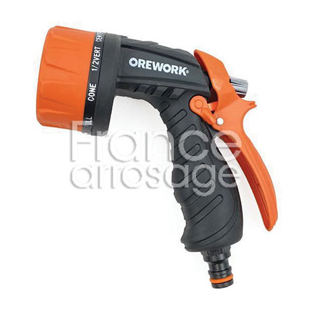 Pistolet plastique poignée arrière multijets