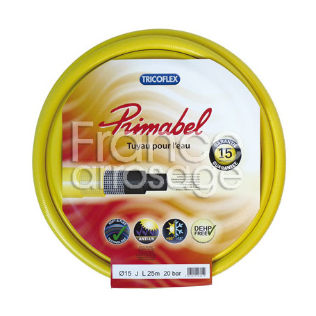 Tuyau résidentiel Primabel jaune TRICOFLEX Ø19mm / 50m