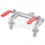 Robinet de puisage BS métal DUO 1/2" M - 2 sorties x 3/4"  M