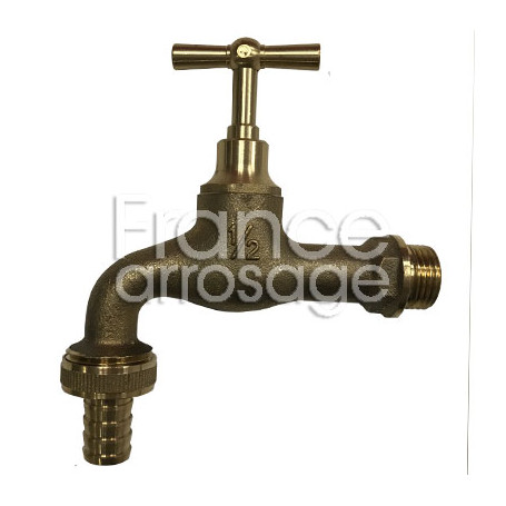Robinet de puisage à potence laiton 1/2" x 3/4" M