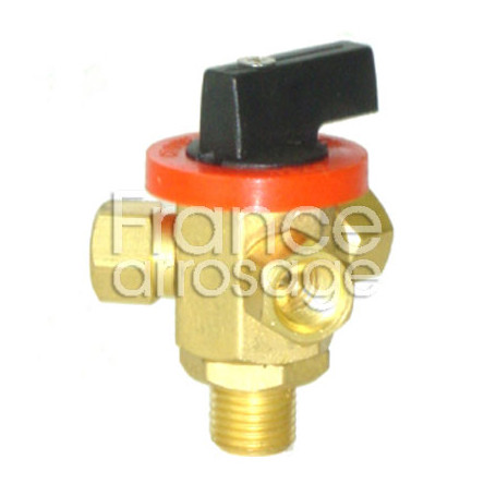Robinet 3 voies TECNIDRO 1/4"M + 3 x 1/8" F