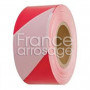 Rouleau de Ruban de signalisation de chantier Rouge et Blanc 50mm x 100m.