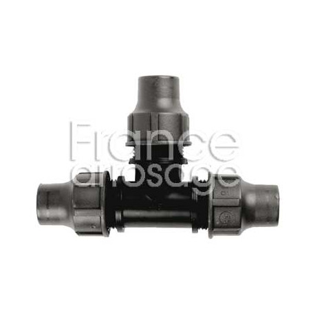 Té à bague NOIR Ø16 x 16 x 16 FFF