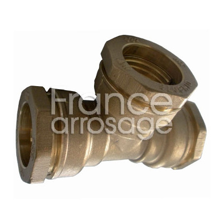Té compression égal laiton Ø40mm