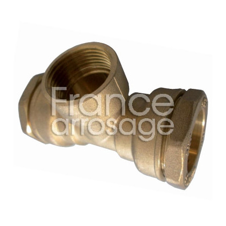 Té taraudé laiton compression Ø63 x 2" x 63 FFF