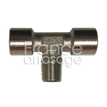 Té laiton nick 1/8" F x 1/8" F x 1/8" M